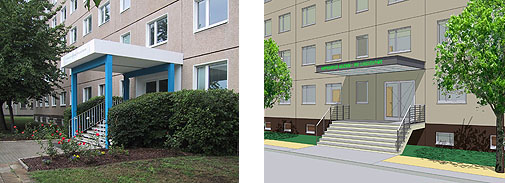 Hoppegarten Gewerbe- und Logistikpark - Umgestaltungsvorschlag Vordach Hoppegarten